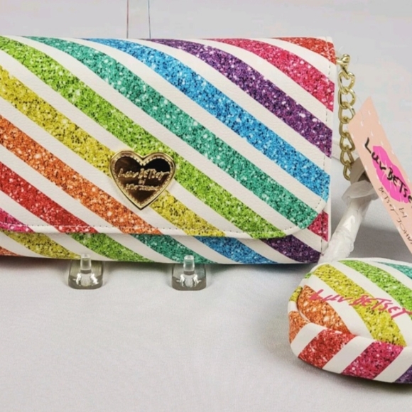 Betsey Johnson Handbags - New Betsey Johnson Stripe LBFOLEY Crossbody Bag